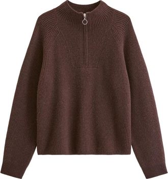 Marc O'Polo Merino-Troyer Regular - Dames - Coltruien - Bruin - XL - Wol - Truien & Vesten