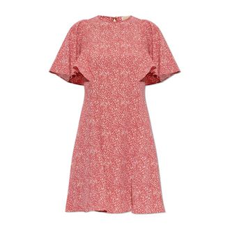 Michael Kors Losvallende Jurk - Dames - Korte kleedjes - Rood - L - Polyester - Kleedjes
