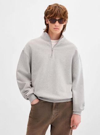 Djab Mens Heavy fleece quarter-zip sweatshirt DJAB 101 Relaxed fit