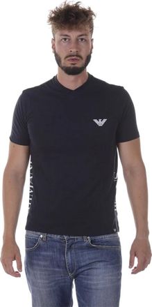 Armani Jeans Tops, Heren, Blauw, L, Katoen, 6Y6T166J00Z V-neck T-shirt