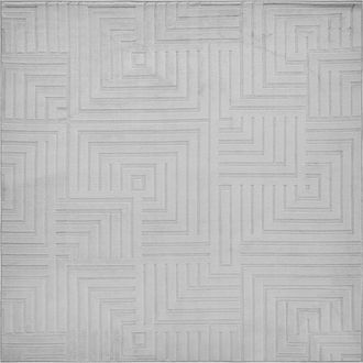 Beliani Alfombra Para Sal&oacute;n Estilo Moderno Forma Rectangular Jacquard 160 Cm Pelo Corto Gris Tamirel