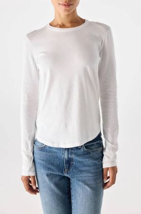 Amo Quinn Long Sleeve Top In White