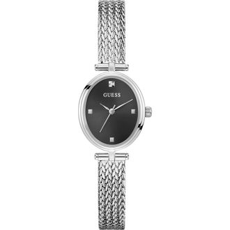 Guess Ruby Oval Mesh Strap Watch, 24mm in Silver Tone at Nordstrom