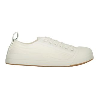 Bottega Veneta Schoenen, Dames, Wit, 36 EU, Katoen, Katoen Rubber Low-Top Sneakers