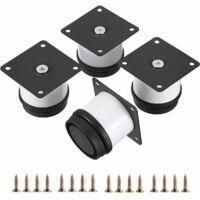 OEM Juego De 4 Patas De Acero Inoxidable Para Muebles Zvd, 5,1 Cm - Patas Peque&ntilde;as De Metal Para Escritorio - Patas Para Sof&aacute; - Patas De Repuesto Ajustabl