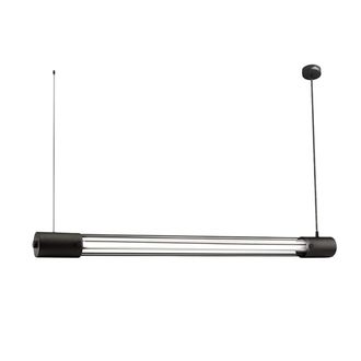Thoro L&aacute;mpara de techo negro acero 3000k alt. 150 cm