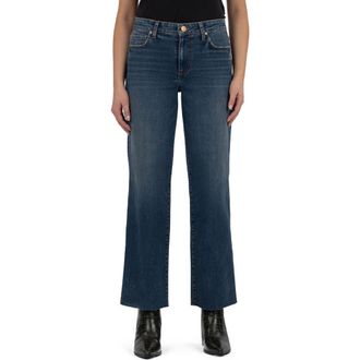 Kut from the Kloth High Waist Raw Hem Wide Leg Jeans in Playfullness at Nordstrom Rack, Size 16