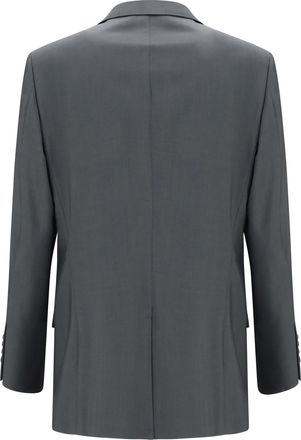 Valentino Mens Single-Breasted Wool And Mohair Jacket 642 Raven