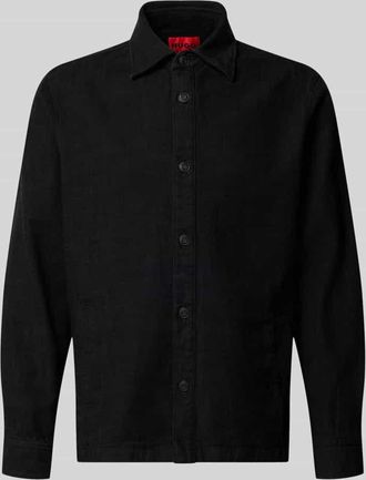 HUGO BOSS Regular Fit Jacke aus reiner Baumwolle Modell ECORD in Black, Gr&ouml;&szlig;e XXL