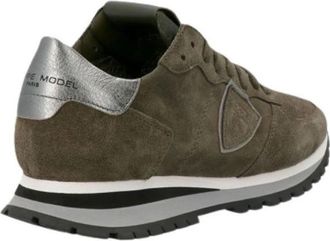 Philippe Model Tricolor Su&egrave;de Sneakers - Heren - Sneakers - Groen - 36 EU - Su&egrave;de - Schoenen