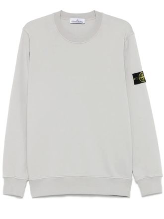 Stone Island Compass-badge sweatshirt - men - Elastane/Organic Cotton/Cotton - S - Grey