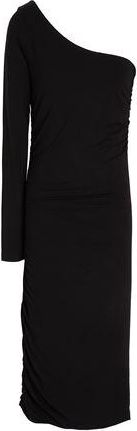 8 by YOOX VISCOSE ONE-SHOULDER GATHERED MAXI DRESS