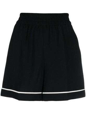 Red Valentino Shorts met elastische taille - Zwart