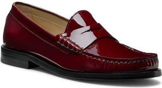 Stuart Weitzman Lottie Penny Loafer in Rosewood Patent at Nordstrom, Size 7.5