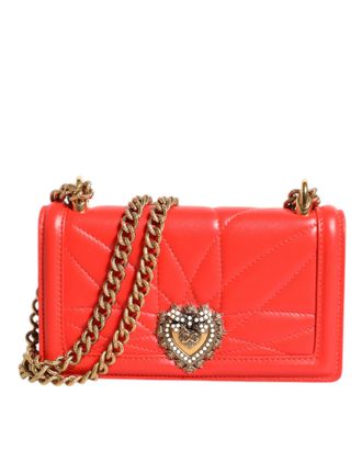 ショルダーバッグ・ポシェット DOLCE  GABBANA Women Shoulder Bags BB7766 A3G1983027 Red Dolce Gabbana Shoulder Bag purse Red Floral Motif Zip