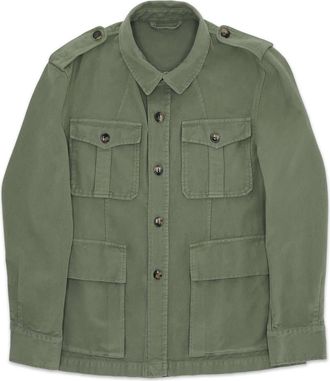 Fortela Sahariana Moleskin Jacket in Dark Green at Nordstrom, Size 54 Eu