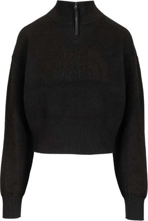The North Face Half-Zip Logo Sweatshirt - Dames - Sportshirts - Zwart - M - Katoen - Fitness