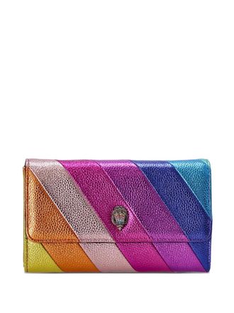 Kurt Geiger Metallic clutch met regenboogstreep - Roze