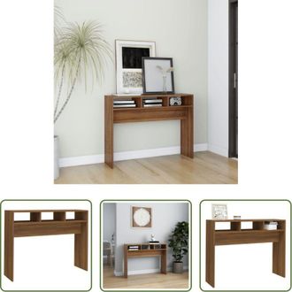 vidaXL vidaXL Tavolino marrone - Tavolino Consolle Rovere Marrone 105x30x80 cm Legno Multistrato