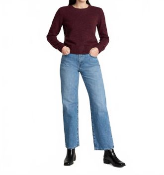 Pendleton Relaxed Shetland Collection Crew Sweater In Burgundy Heather