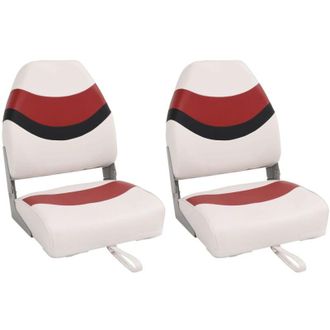 vidaXL Asientos De Barco Plegables Con Respaldo Alto 2 Uds 44x38x55 Cm Vidaxl