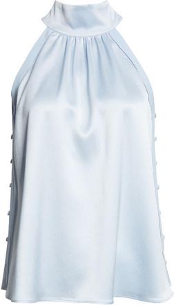 Reiss Andrea Sleeveless Satin Scarf-Neck Top in Blue at Nordstrom, Size 10 Us