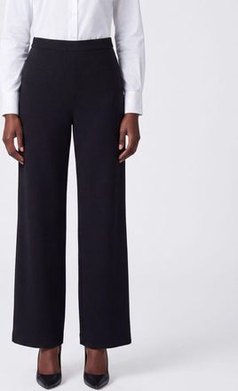 Max Mara Pantaloni palazzo a vita alta in cr&ecirc;pe con gamba larga