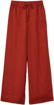 Twin-Set Wide Leg Pants With Drawstring And T Embroidery