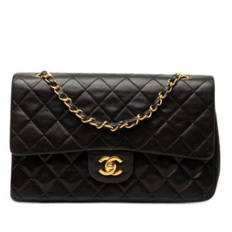 Chanel Pre-owned Double Flap Shoulder Bag - Dames - Pre-owned - Zwart - Maat: ONE Size Leer