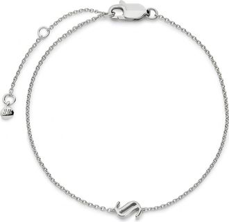 Monica Vinader Initial Pendant Bracelet in Sterling Silver S at Nordstrom