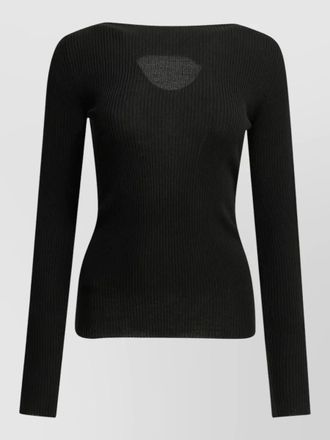 Rick Owens sheer ribbed knit top fitted silhouette