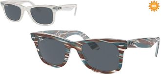 Ray-Ban RB2140 Wayfarer 1407R5 Mens Sunglasses Blue Size 50