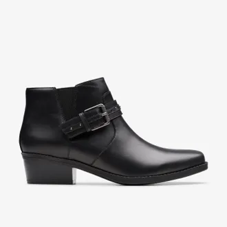 Clarks Danyelle Wish Black Leather Laarzen