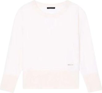 A|X Armani Exchange Trui van gemengd garen - Dames - Ronde hals truien - Beige - XS - Truien & Vesten