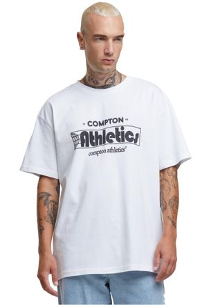 Mister Tee MT Upscale Mens Mt3526-compton Athletic Club Oversize Tee T-Shirt, White, XS
