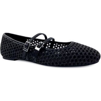 Kenneth Cole Reaction Malibu Crochet Flat in Black Raffia at Nordstrom Rack, Size 9.5
