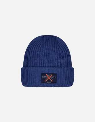Barts Mens Barts Mens Luuke Cuffed Knitted Fleece Lined Beanie - Blue - Size: ONE size