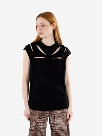 Elisabetta Franchi T-shirt dettaglio cut-out nera