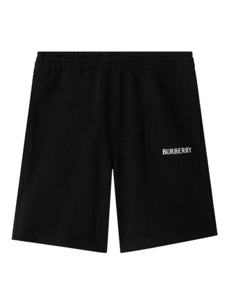 Burberry Trainingsshorts met logo - Zwart