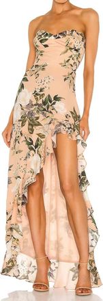 Amanda Uprichard Eden Gown Maxi Dress In Pink/multi Floral