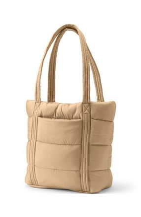 Lands End Wanderweight Ultralight Packable Tote Bag in Desert Tan Shine at Nordstrom