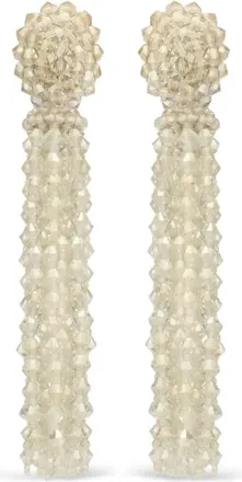 Oscar De La Renta Verfraaide oorclips - Beige