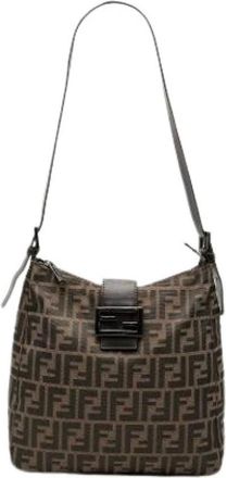 Fendi Pre-owned Shoulder Bags, female, Brown, Size: ONE SIZE Pre-owned Vintage Shoulder Bag
