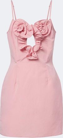 Magda Butrym Floral-appliqu&eacute; cotton and silk minidress