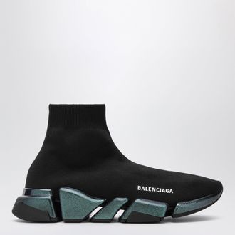 Balenciaga Sneaker Speed 2.0 Iridescent nere/blu in maglia