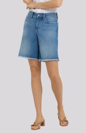 NYDJ Naomi Relaxed Raw Hem Denim Shorts in Pacifica at Nordstrom, Size 12