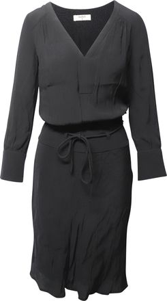 BA&SH Ba & sh Long-sleeve Midi Dress in Black Viscose