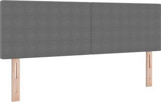 vidaXL Cabecero Led Con Luces De Tiras Led Gris Claro 144 Cm Tela Vidaxl