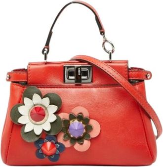 Fendi Pre-owned Handbags, female, Red, Size: ONE SIZE Pre-owned Vintage Handbag