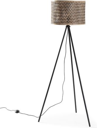 HOMN Lámpara de pie de bambú, altura 158 cm